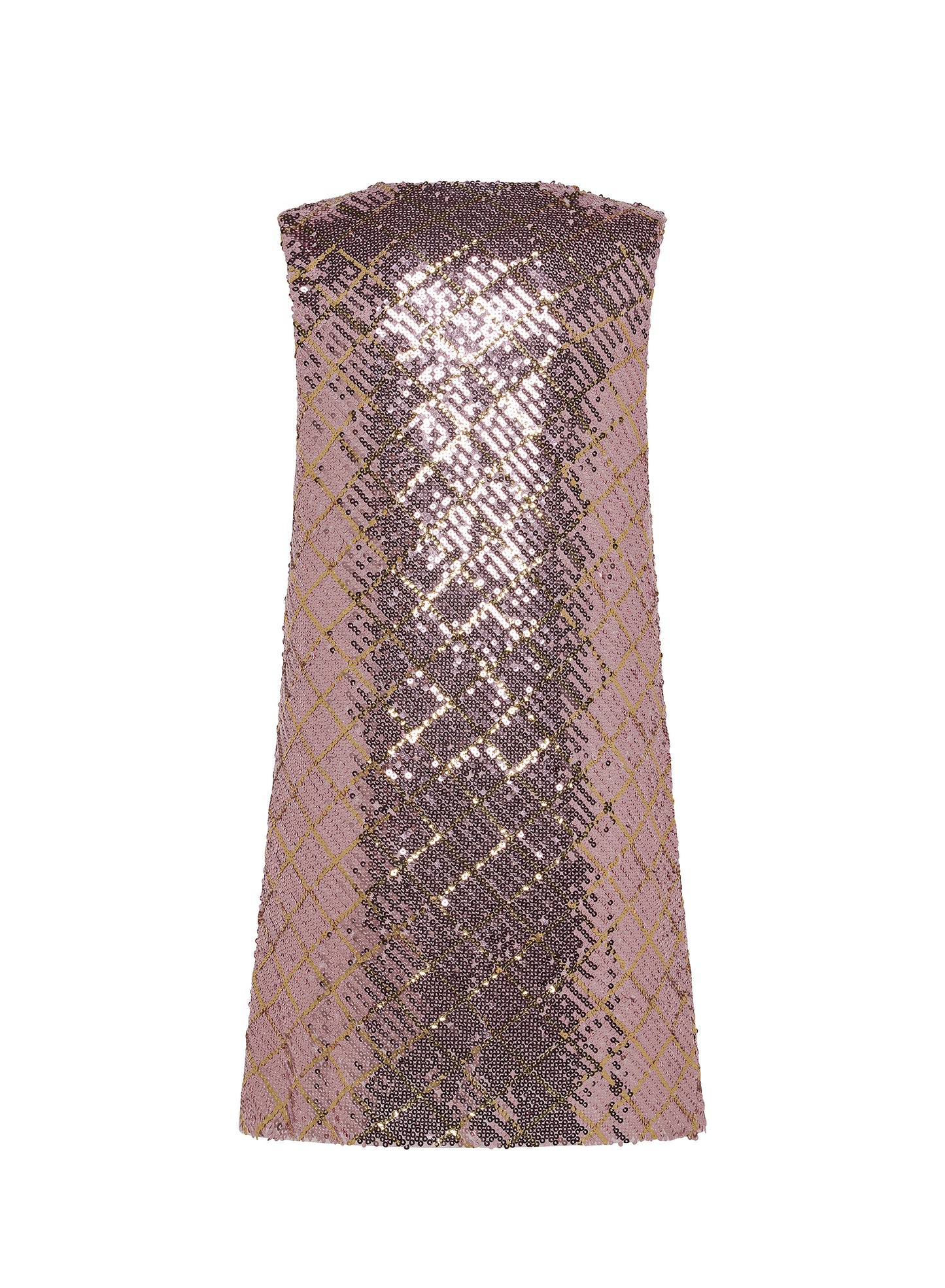 SLEVELESS DRESS ROSE-GOLD