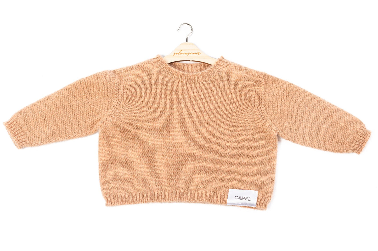 CREW NECK CASHMERE SWEATER CAMEL