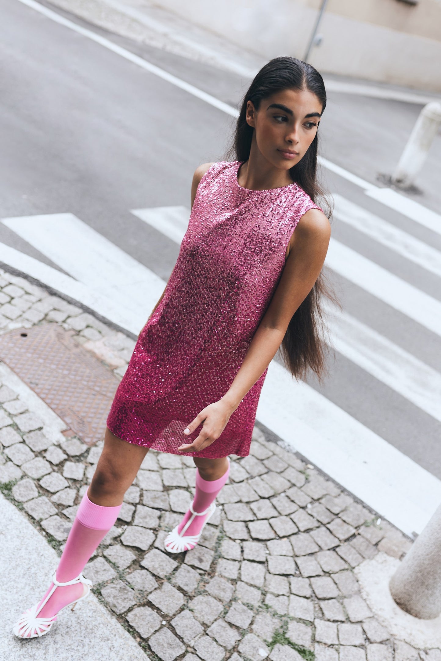 Sleveless Dress Fucsia