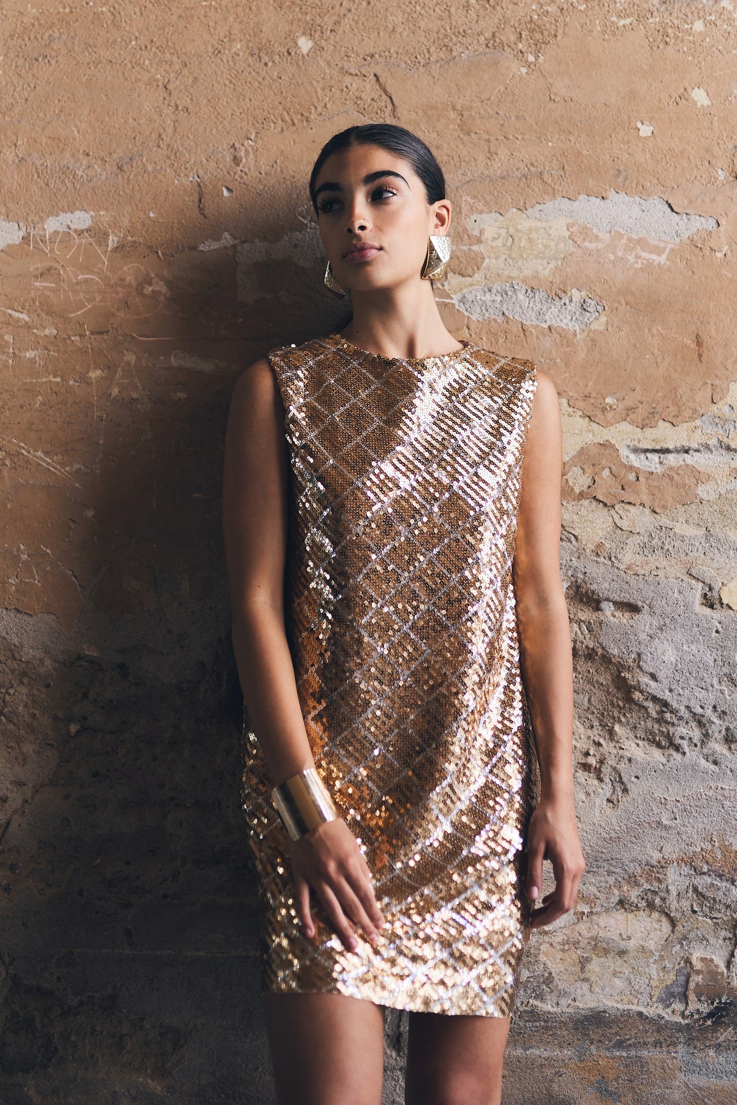Sleeveless Dress Gold
