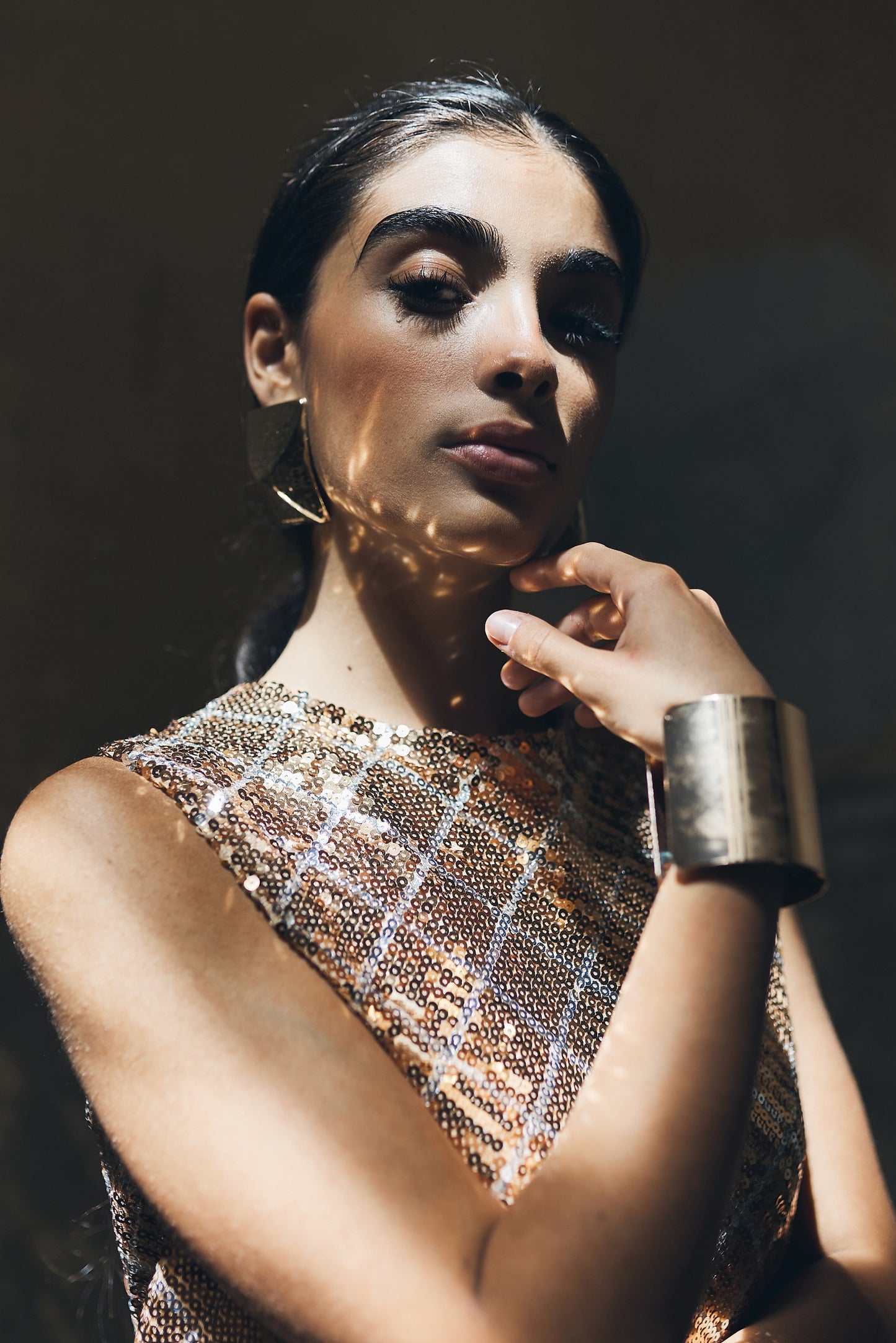 Sleeveless Dress Gold