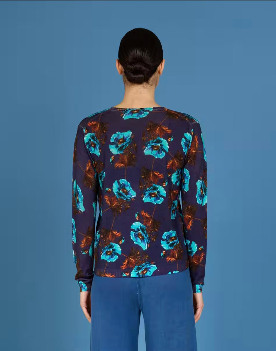 PRINTED V NECK SWEATER “INBEDWITHYOU”