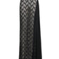 Long skirt with drape