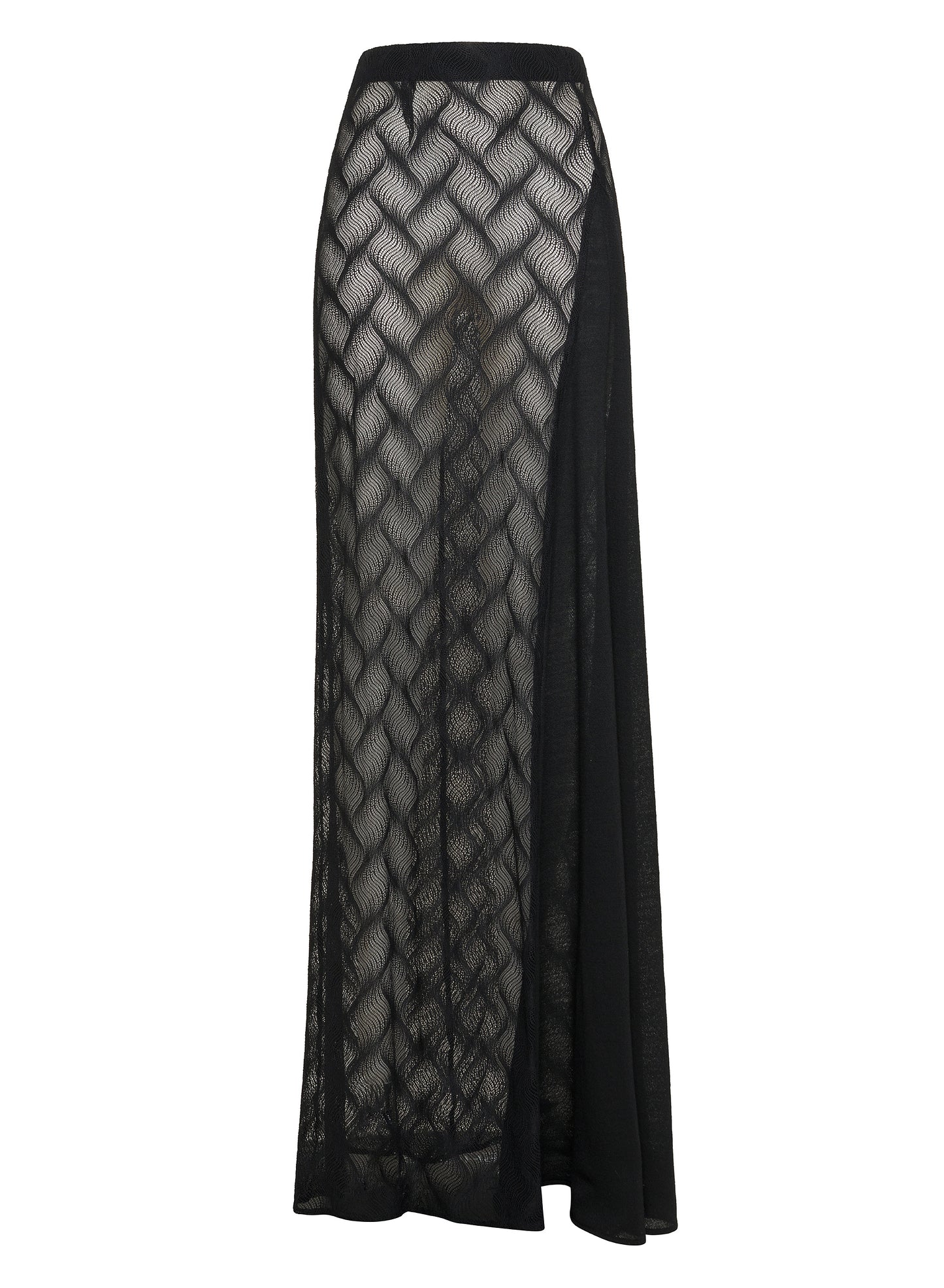 Long skirt with drape