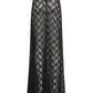Long skirt with drape