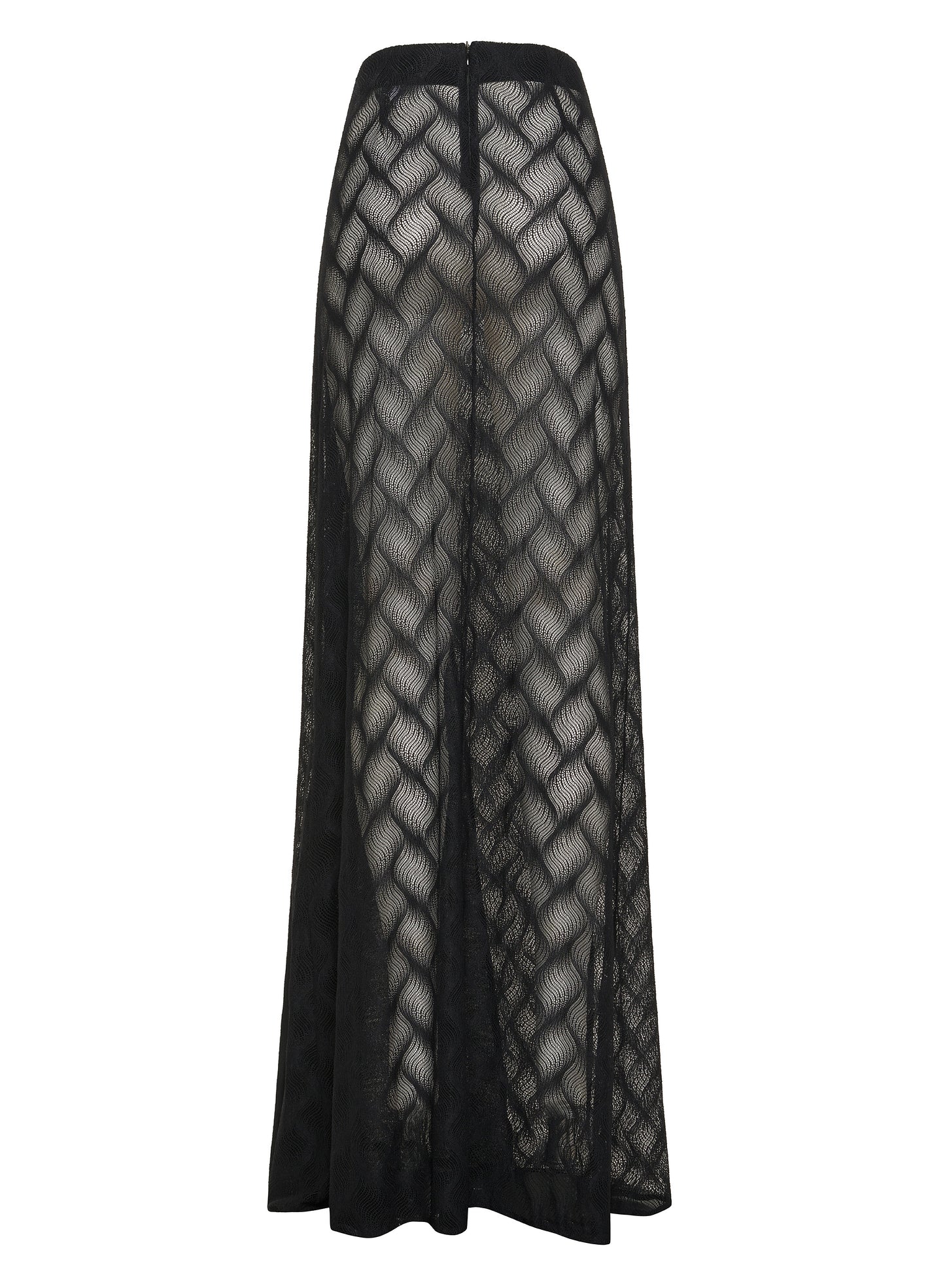 Long skirt with drape