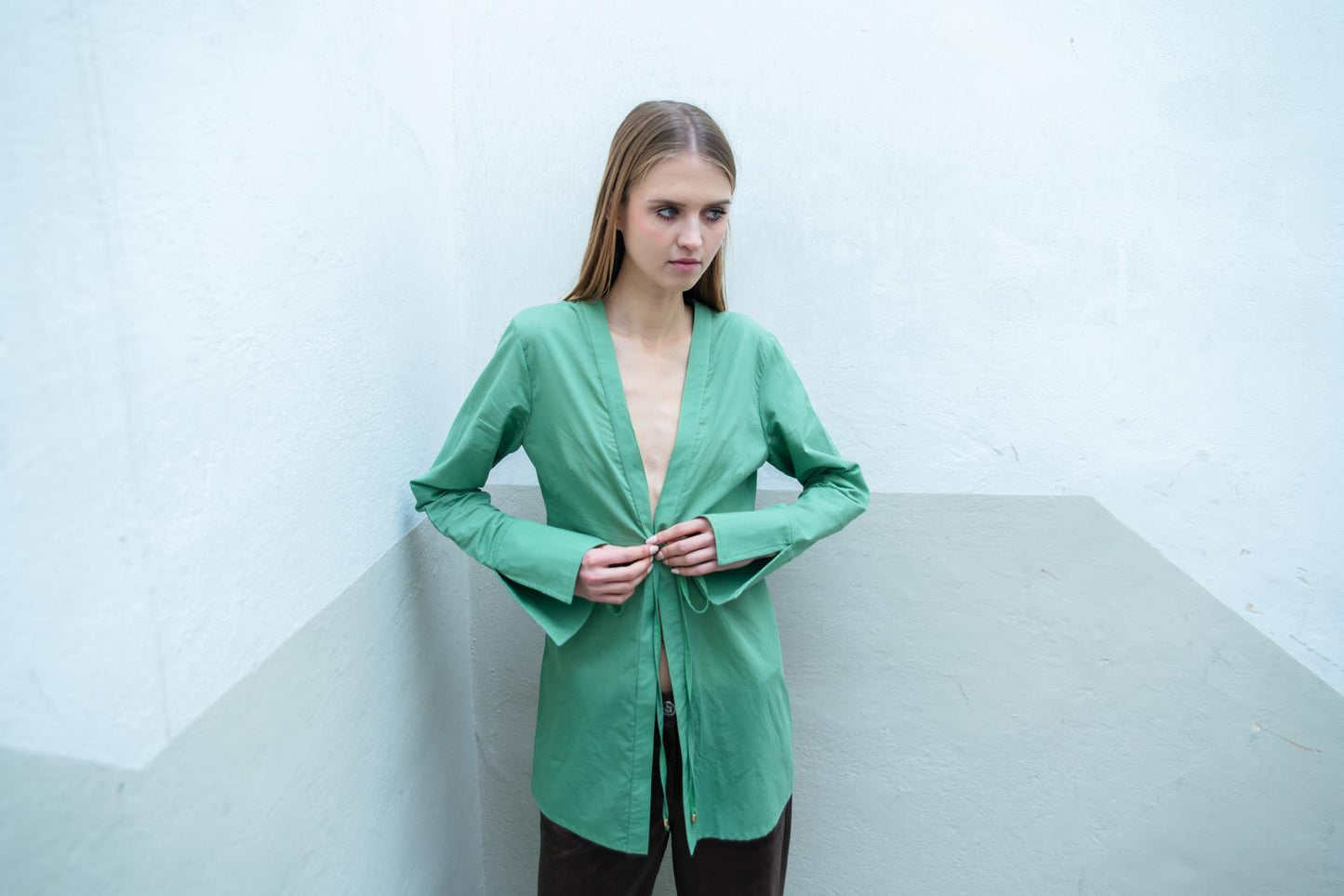Lace-up Blouse