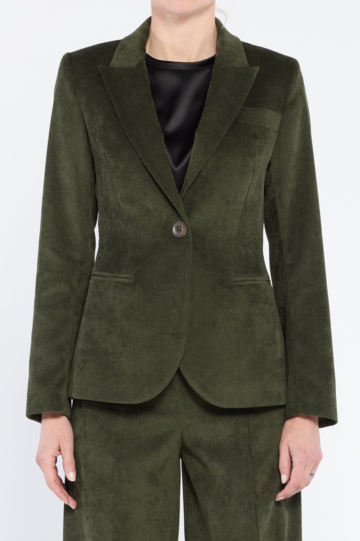 POST SCRIPTUM 1-BOTTON VELVET BLAZER