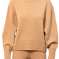 PADDED CASHMERE SWEATER CACAO